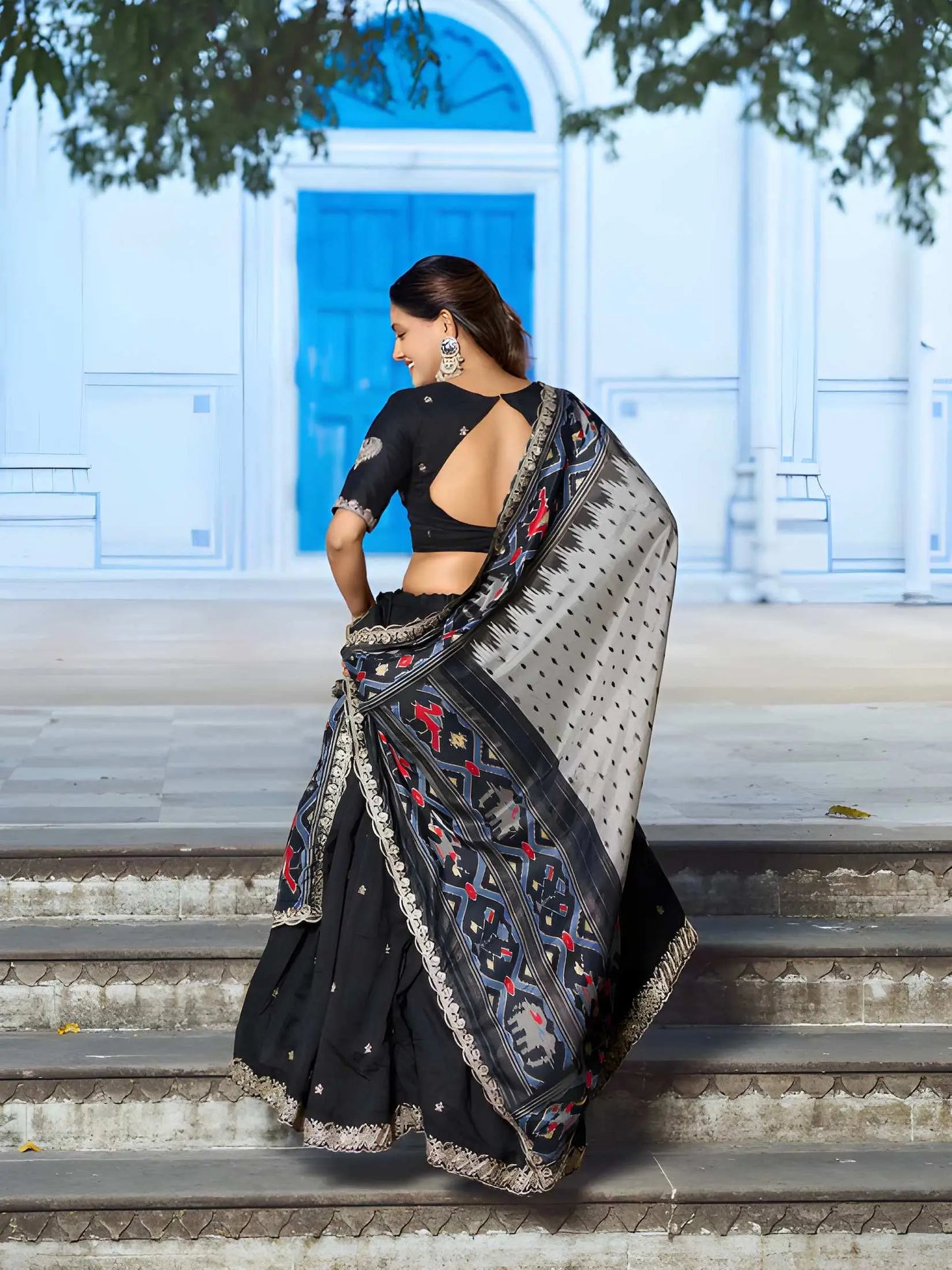 Ebony Black Embroidery Lehenga Choli