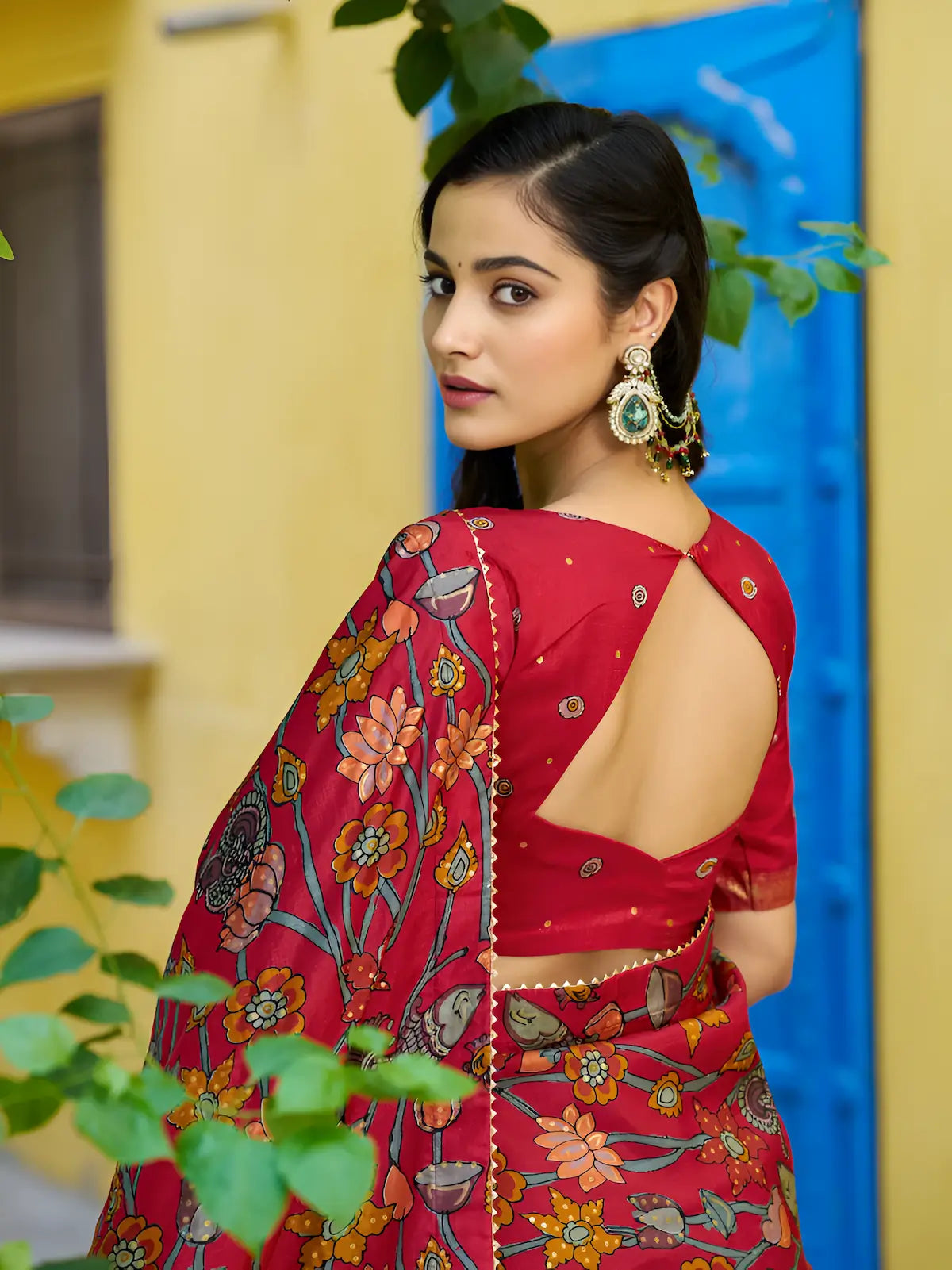 Sea Green Tasar Silk Printed Lehenga Choli