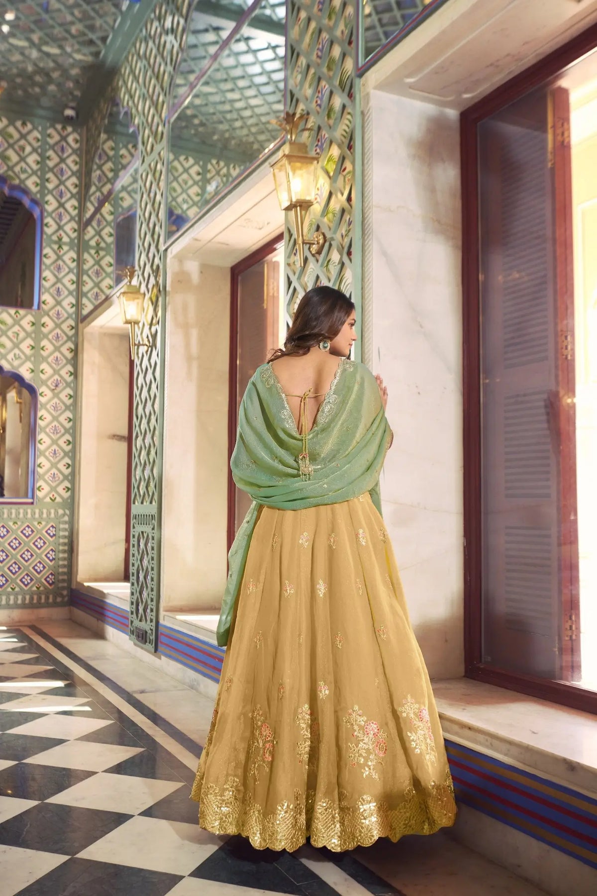 Pastel Yellow Embroidery Lehenga Choli
