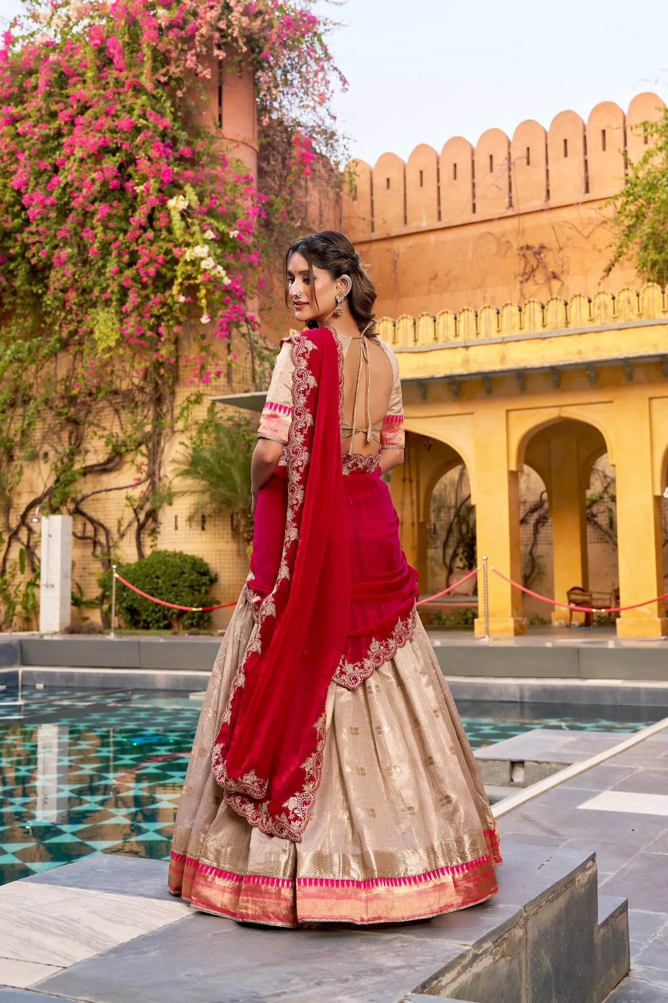 Light Beige Paithani Lehenga Choli