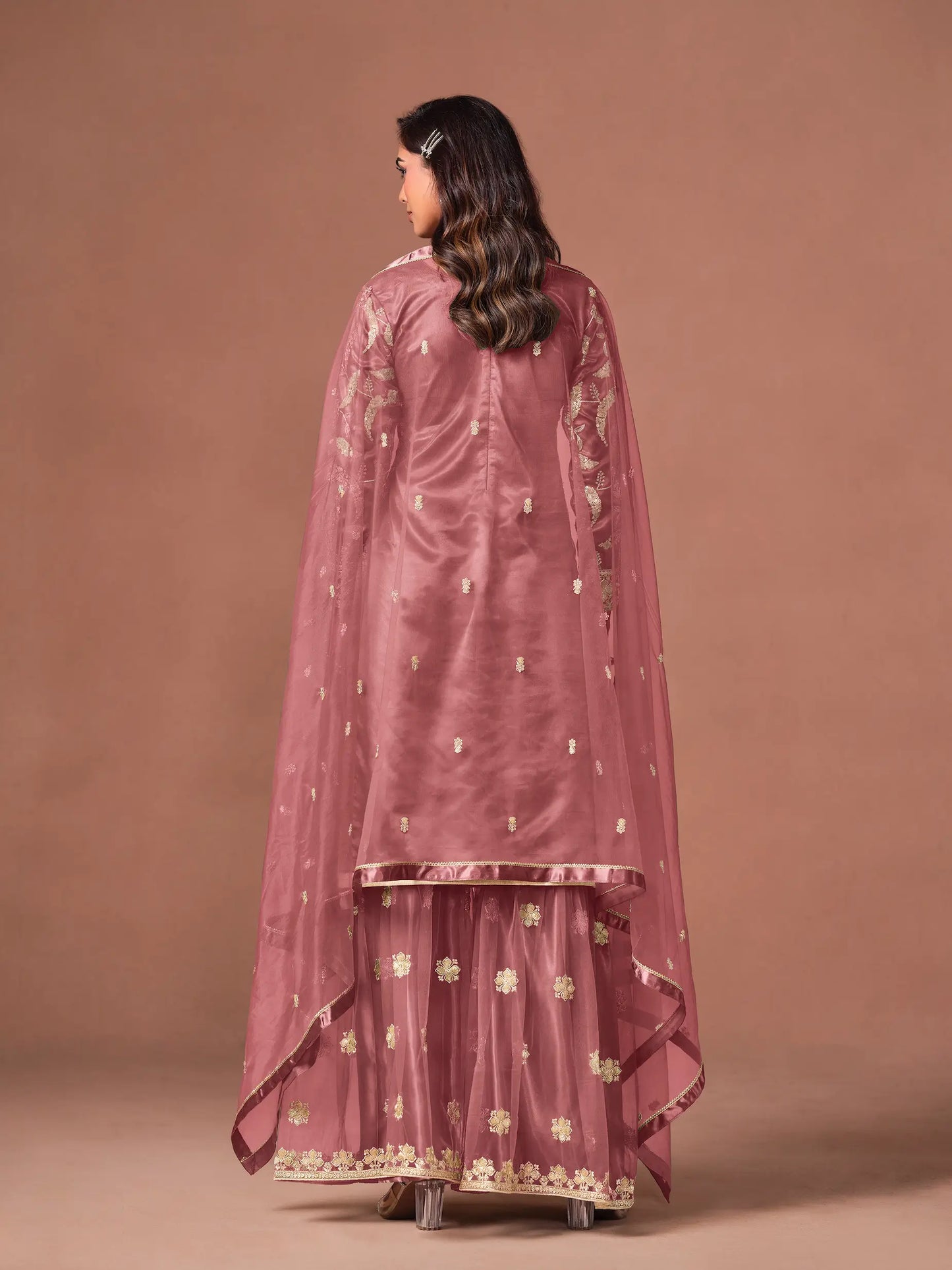 Dusty Pink Embroidered Salwar Suit