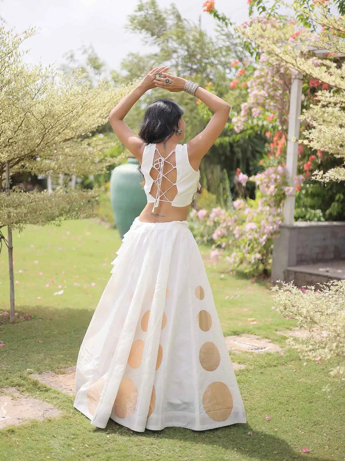 White Designer Navaratri Lehenga Choli