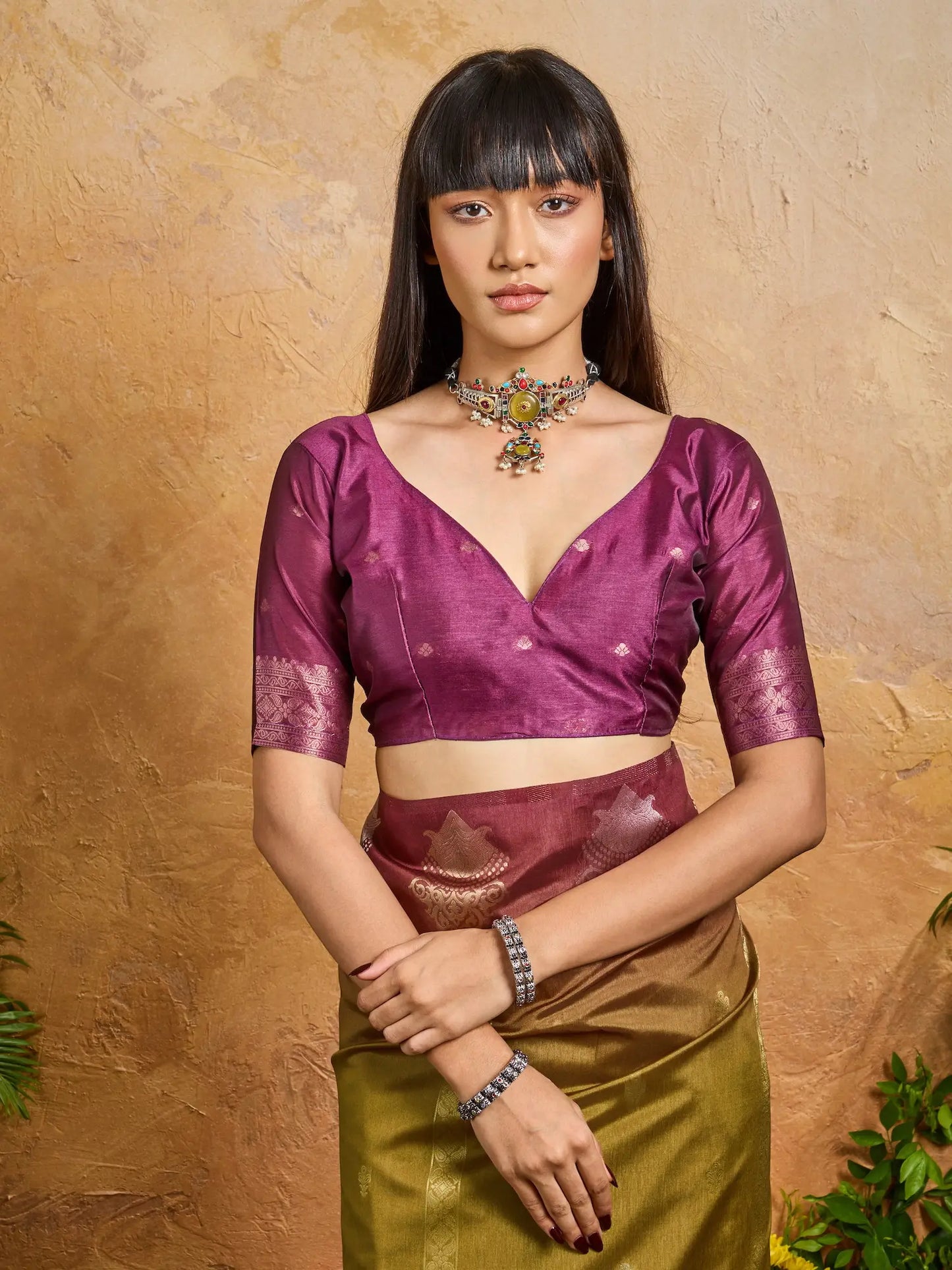 Dark Mustard Handloom Weaving Silk Saree
