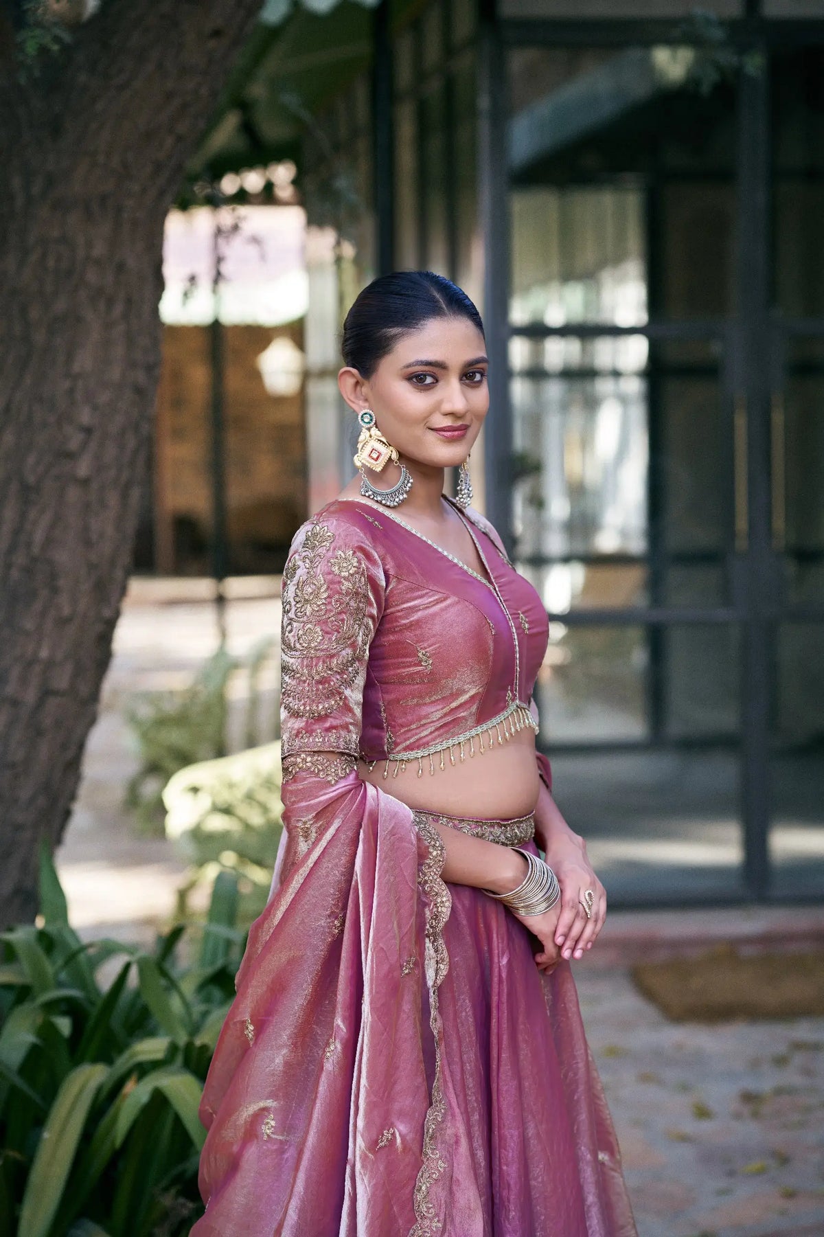 Blush Pink Fendi Embroidery Lehenga Choli