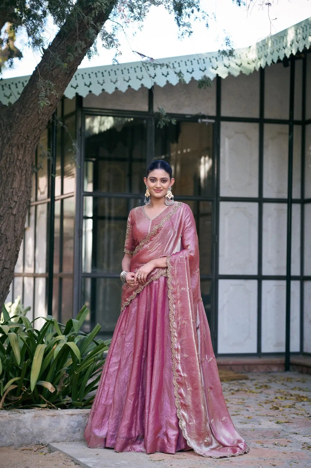 Blush Pink Fendi Embroidery Lehenga Choli