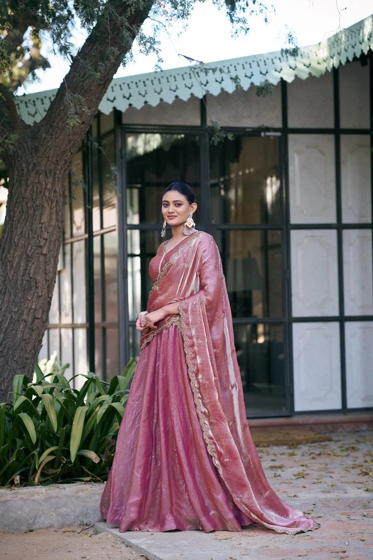 Blush Pink Fendi Embroidery Lehenga Choli