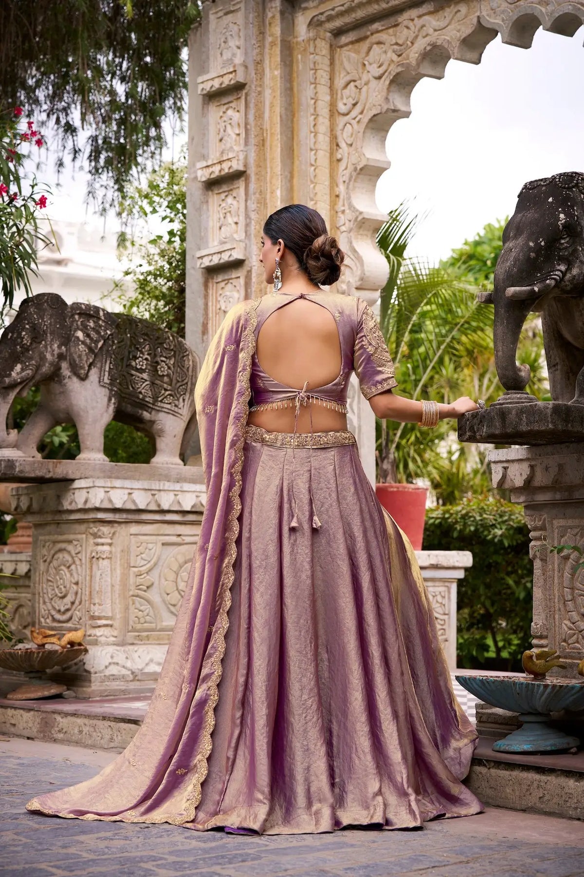 Lavender Fendi Embroidery Lehenga Choli