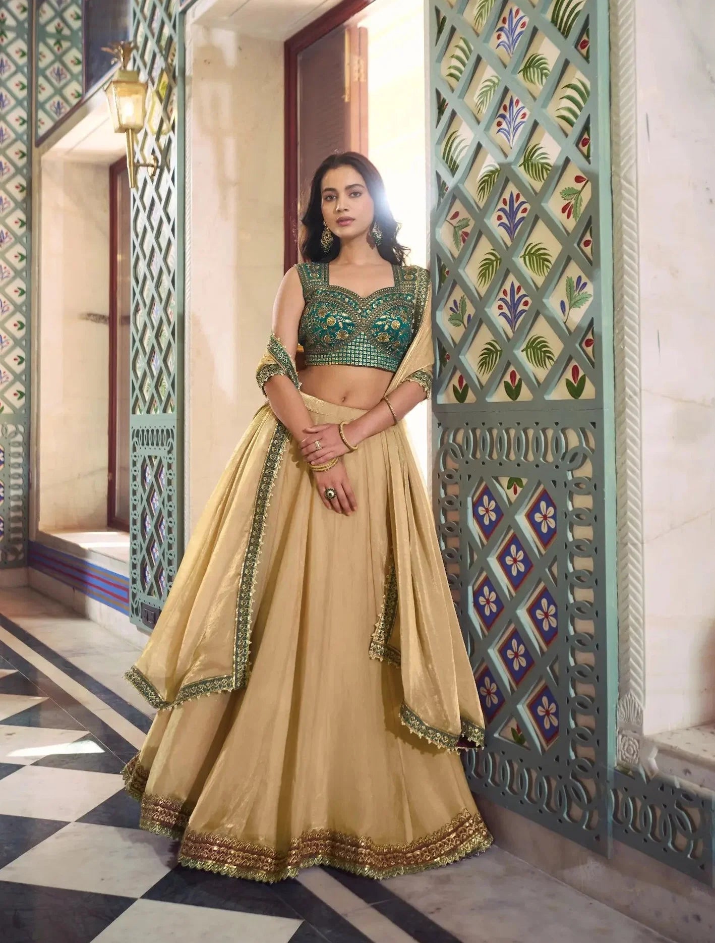 Warm Beige Embroidery Lehenga Choli