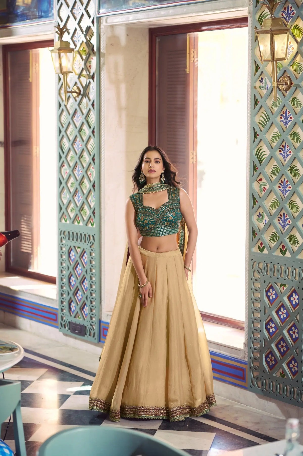 Warm Beige Embroidery Lehenga Choli