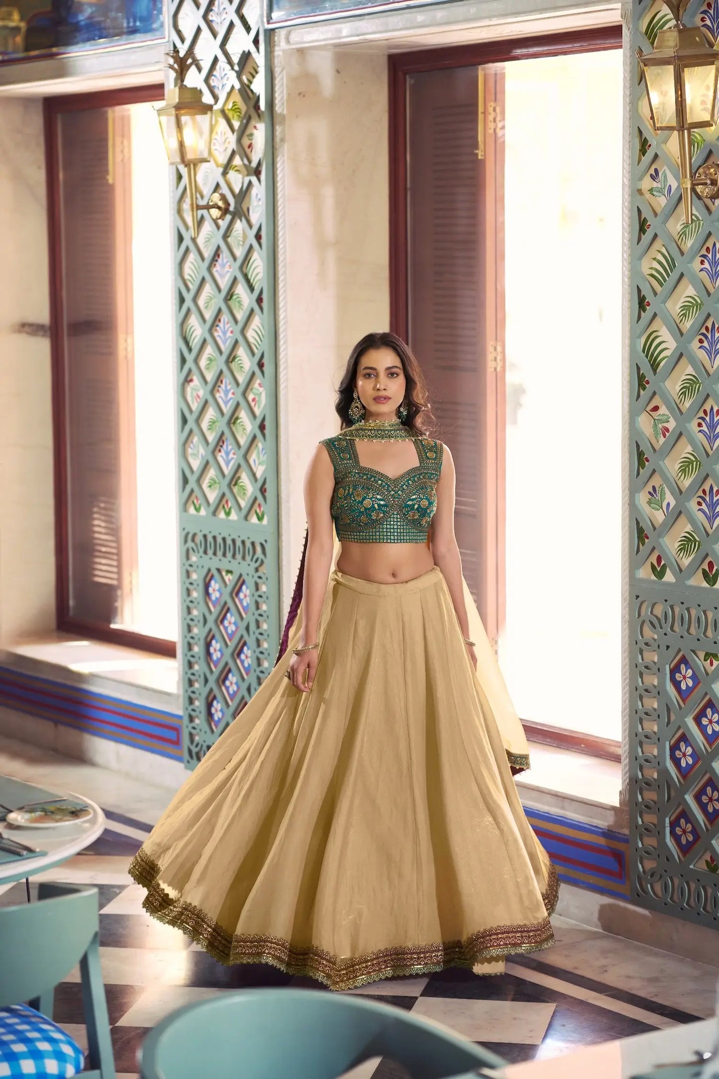 Warm Beige Embroidery Lehenga Choli