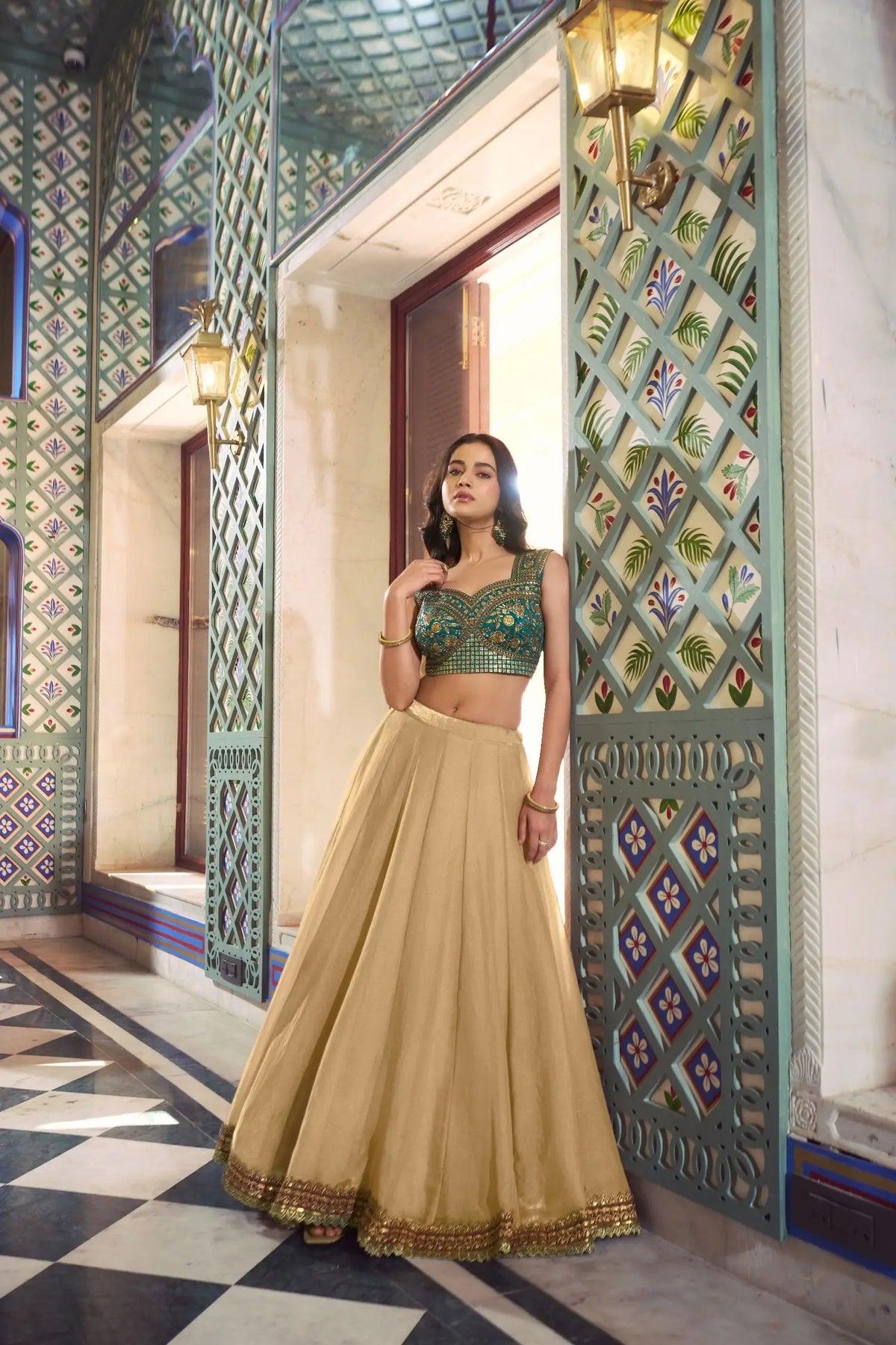 Warm Beige Embroidery Lehenga Choli