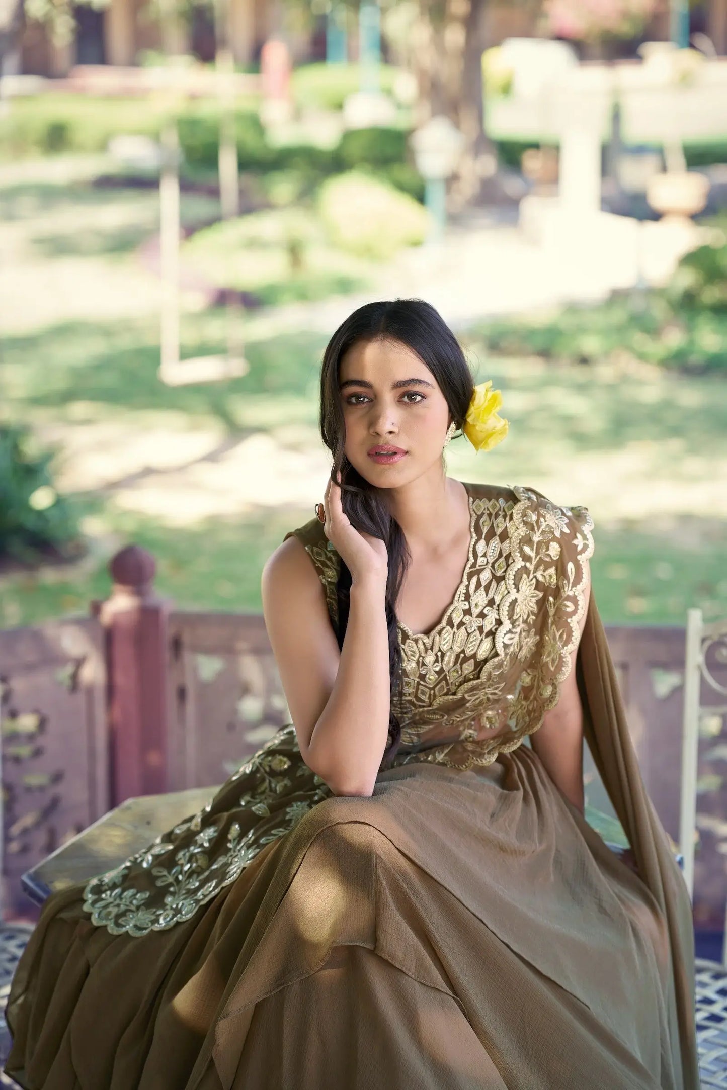 Coffee Brown Stylish Lehenga Choli