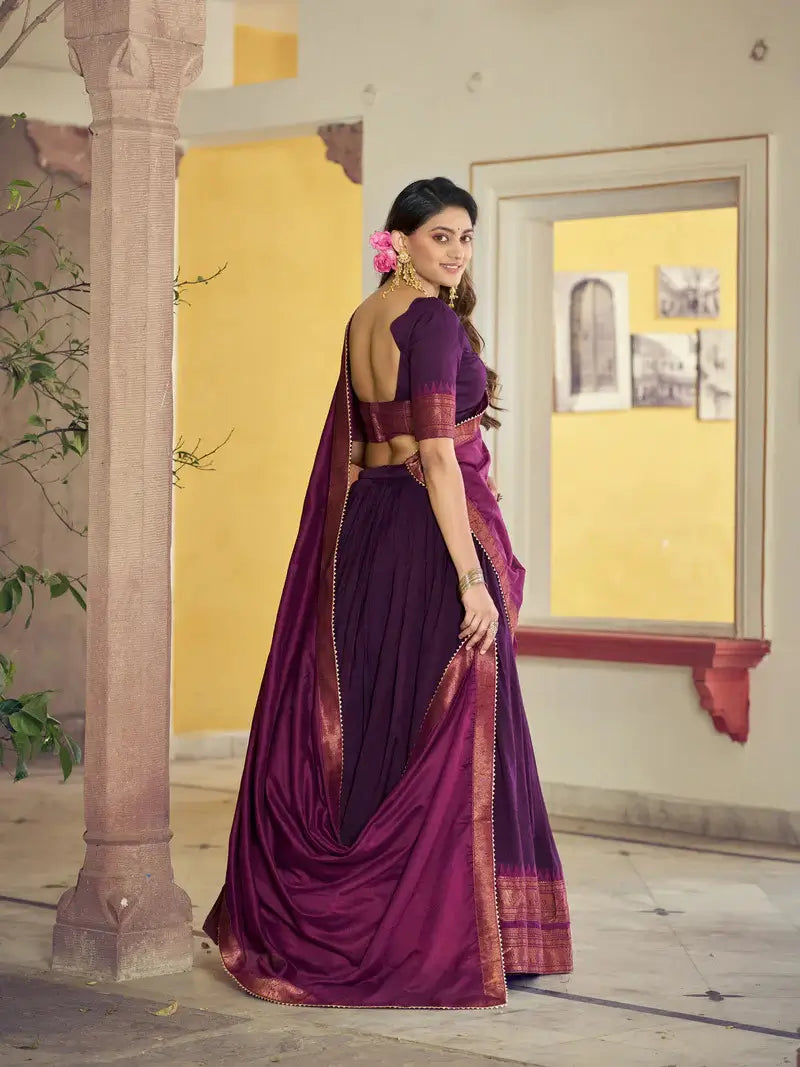 Grape Purple South Indian Lehenga Choli