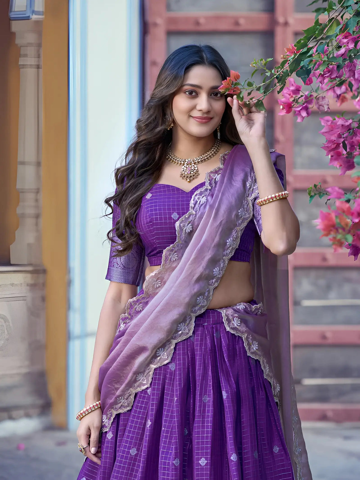 Iris Purple South indian Lehenga Choli