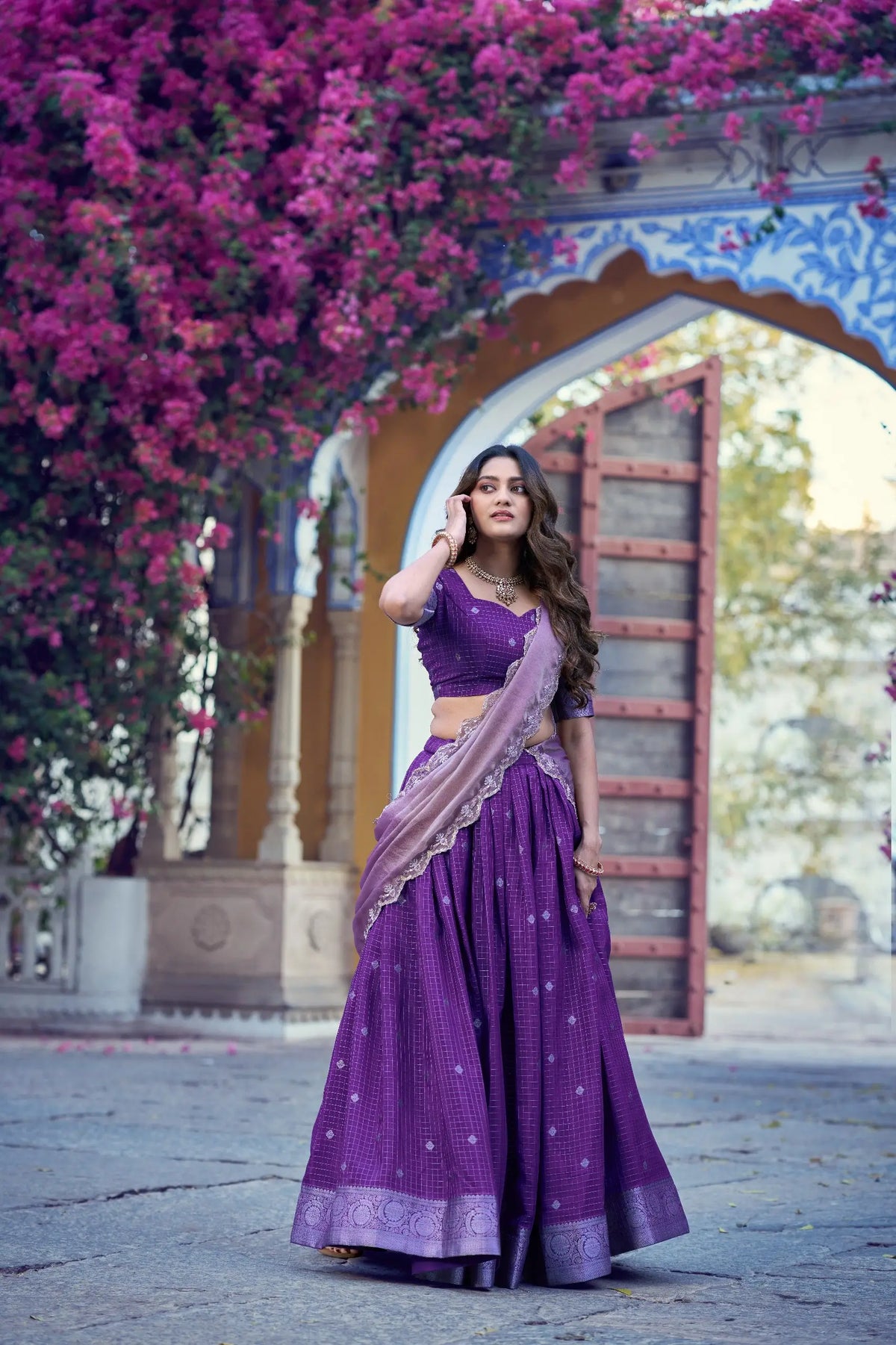 Iris Purple South indian Lehenga Choli