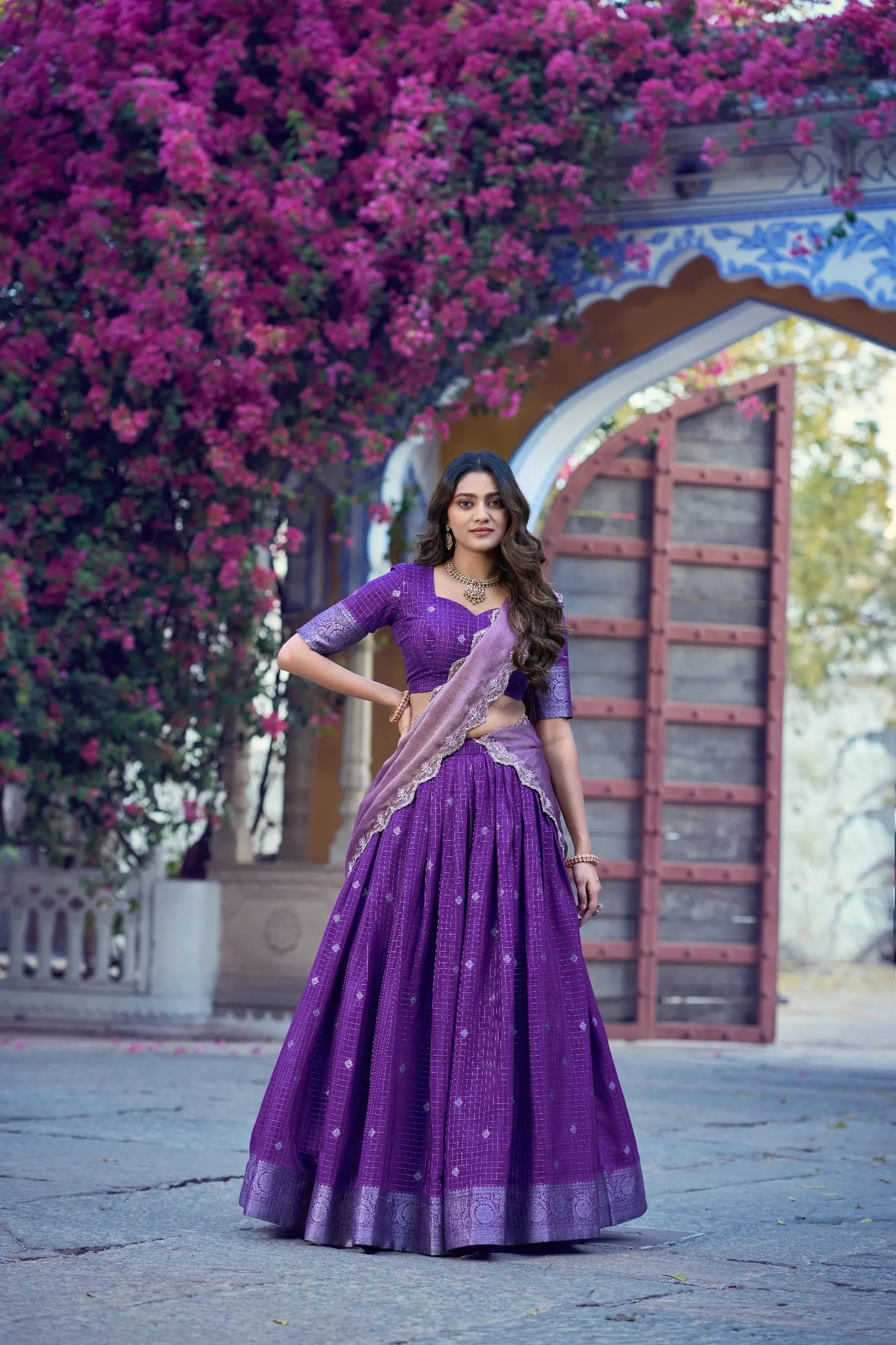 Iris Purple South indian Lehenga Choli