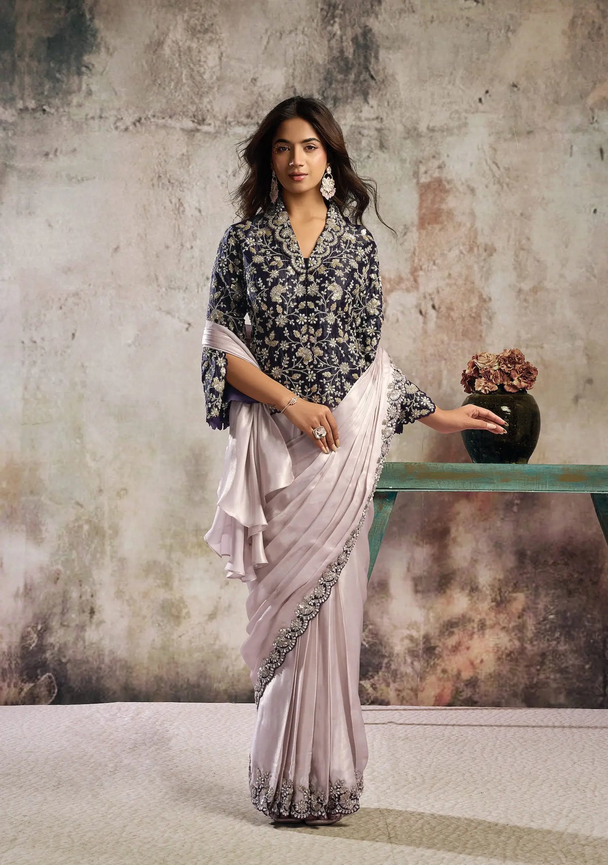 Champagne Ready To Wear Saree