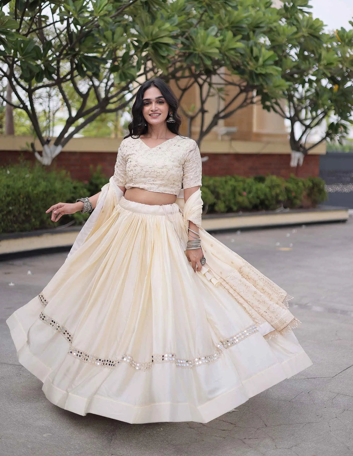Chiku Sequins Embroidery Work Lehenga Choli