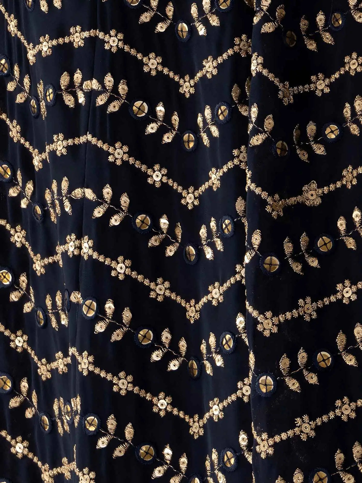 Blue Sequins Embroidery Work Lehenga
