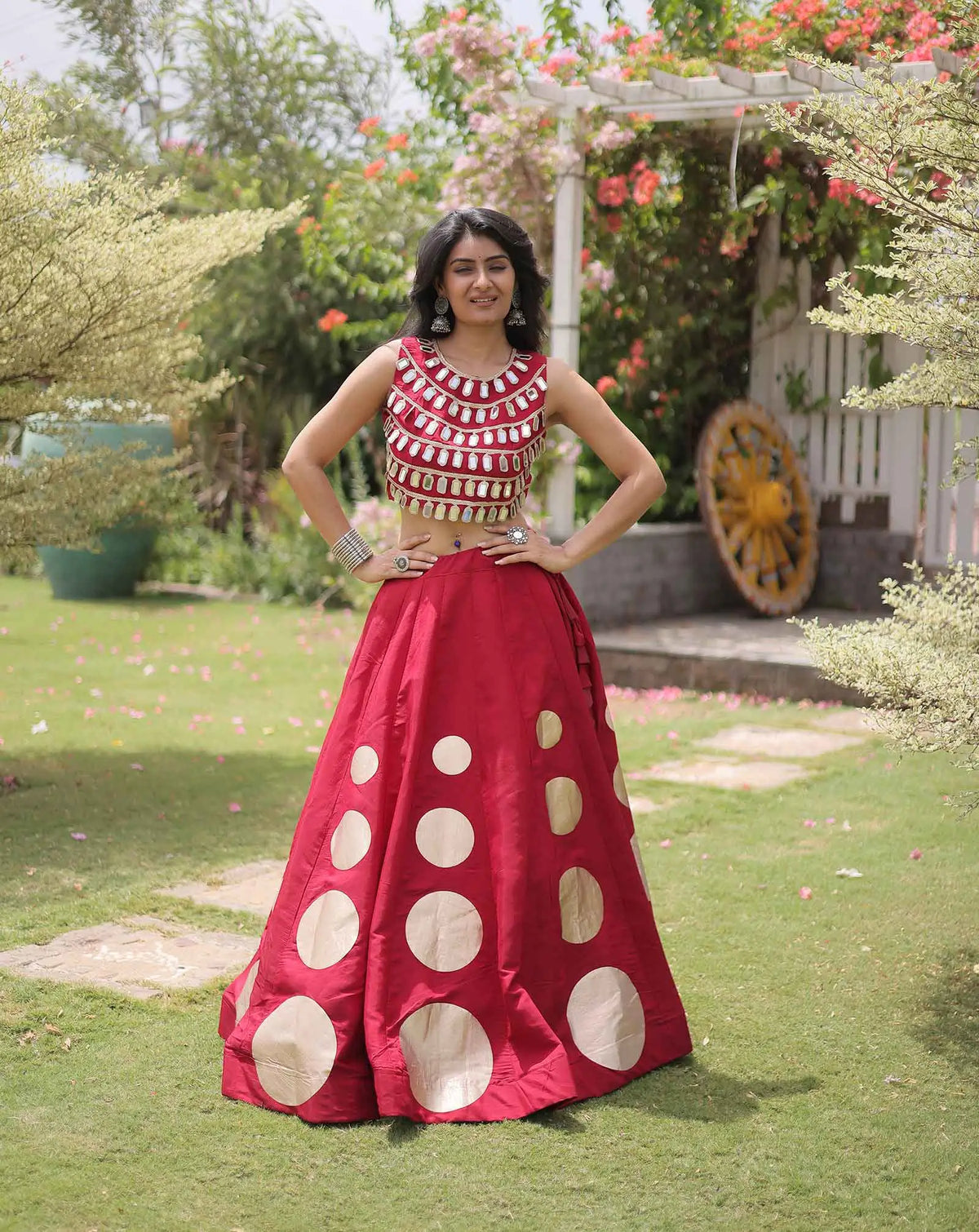 Maroon Designer Navaratri Lehenga Choli