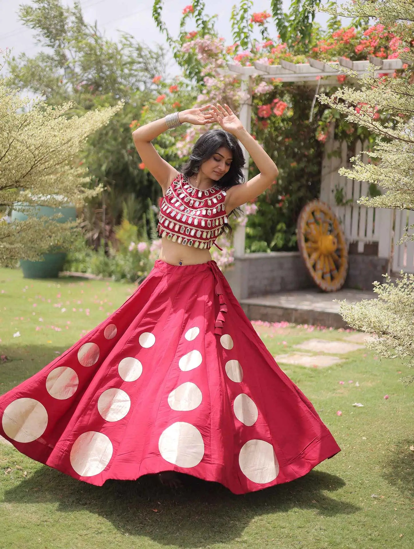 Maroon Designer Navaratri Lehenga Choli