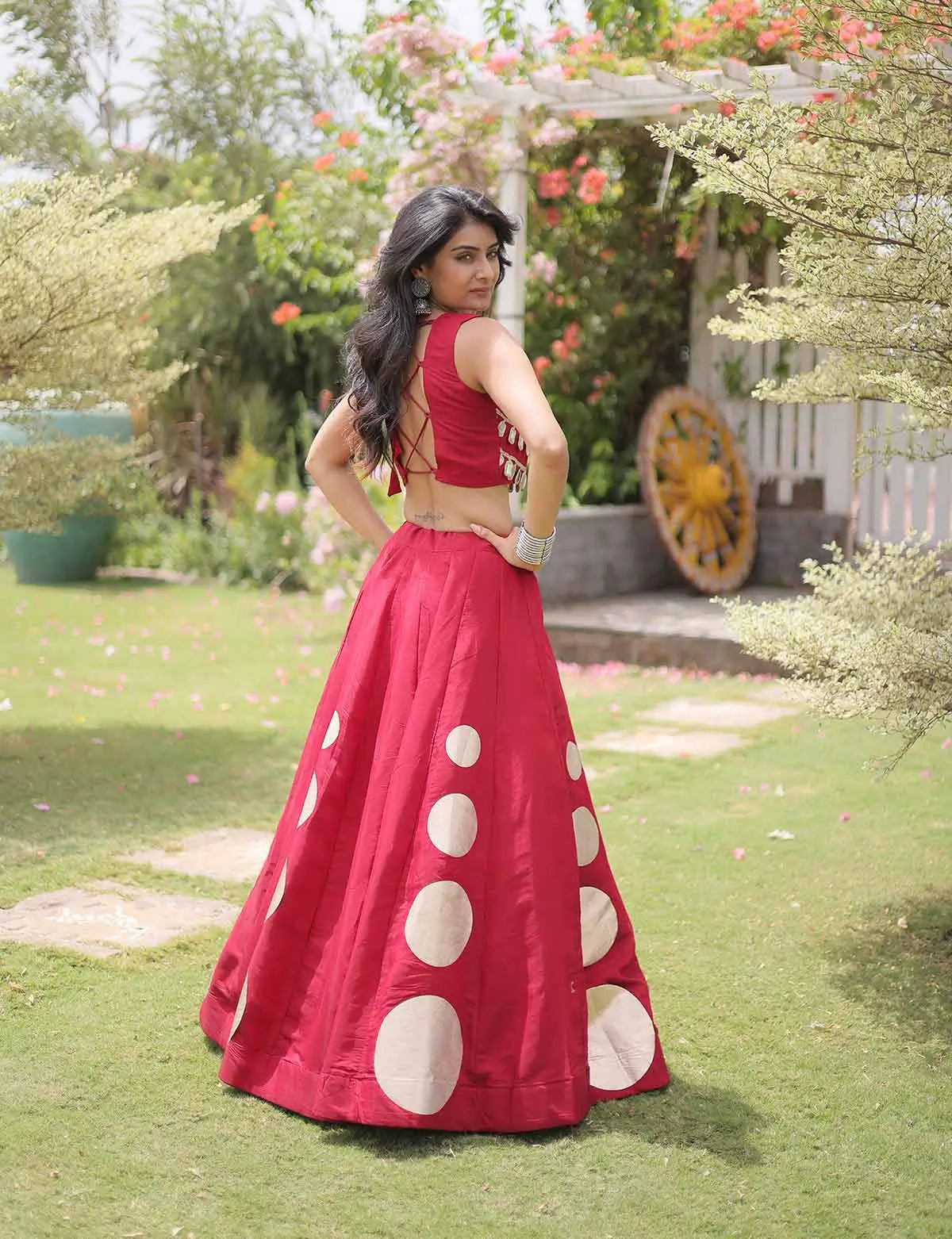 Maroon Designer Navaratri Lehenga Choli