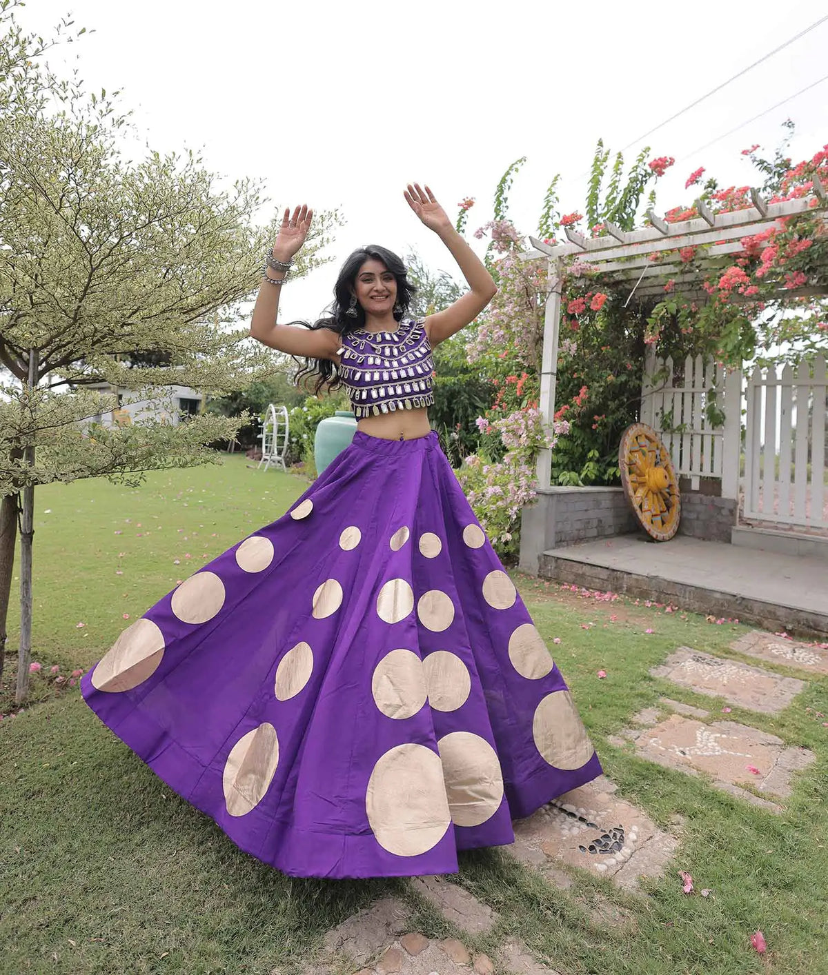 Purple Designer Navaratri Lehenga Choli
