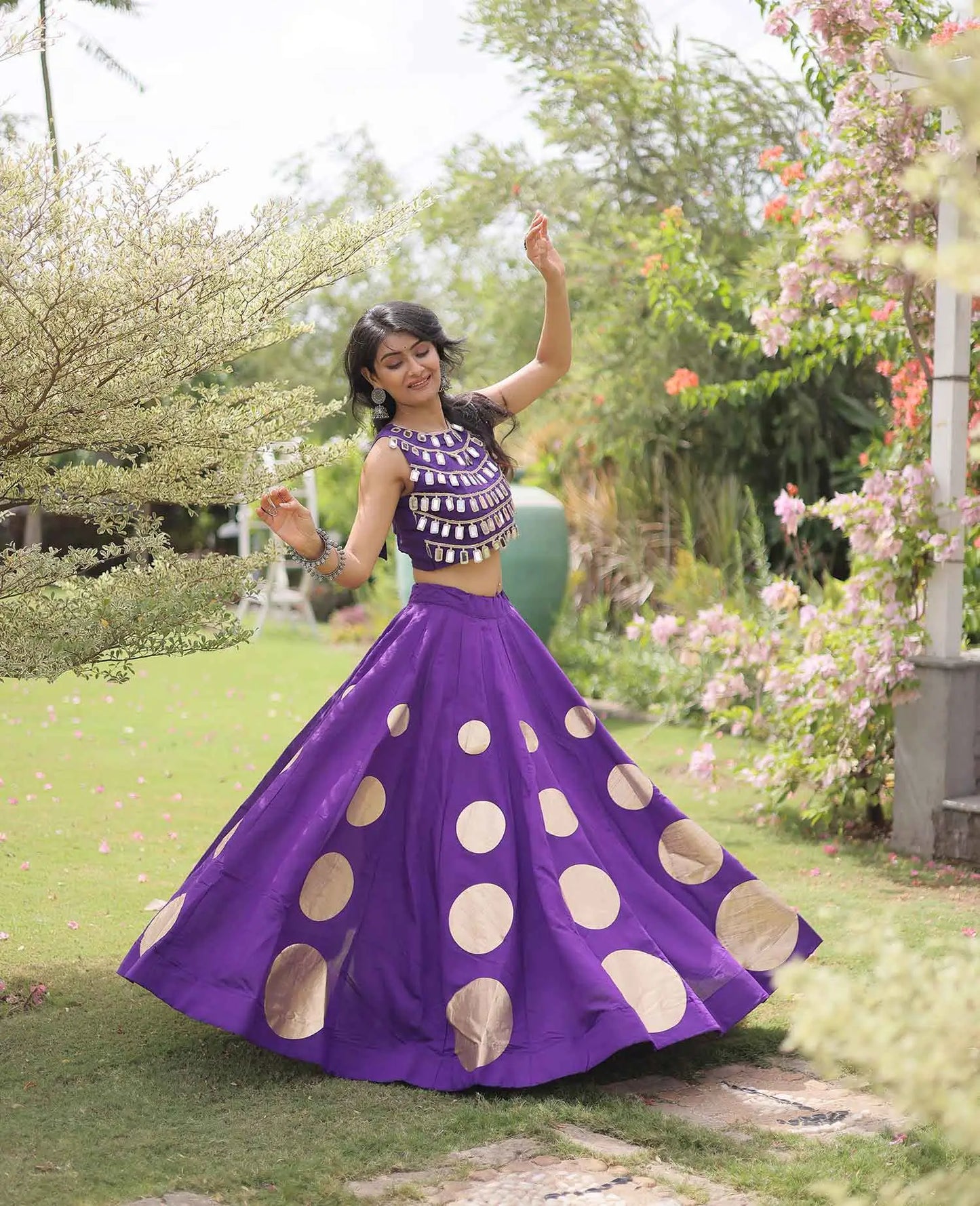Purple Designer Navaratri Lehenga Choli