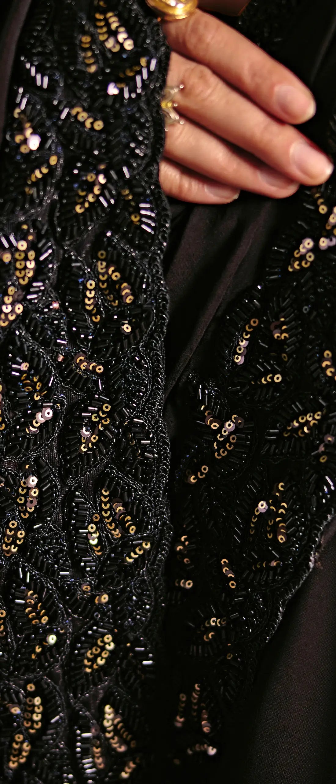 Midnight Black Silk Heavy Embroidered Saree