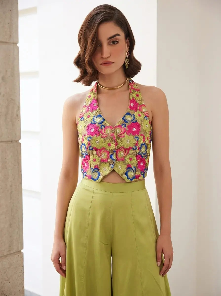 Pista Bloom Silk Palazzo Co-Ord Set