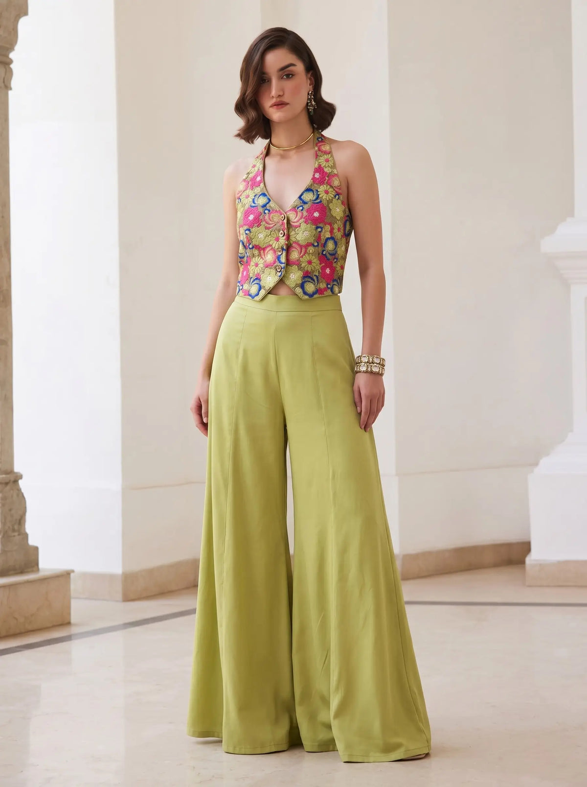 Pista Bloom Silk Palazzo Co-Ord Set