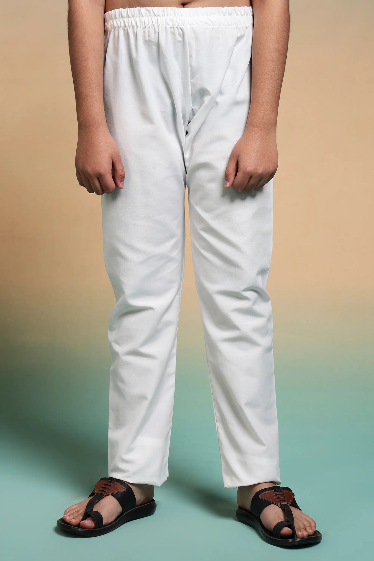 White Embroidery Silk Kurta Set