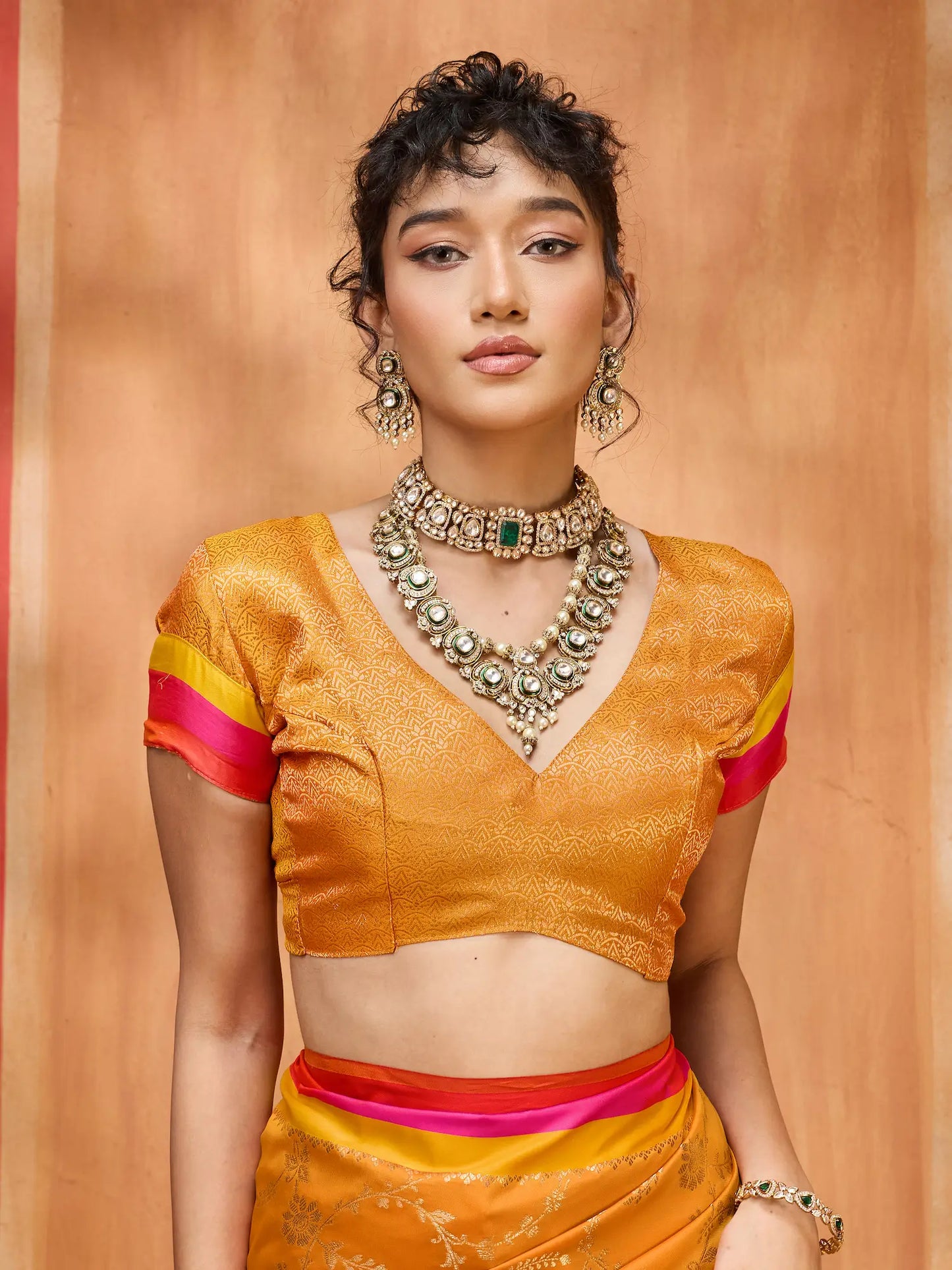 Sunrise Orange Soft Silk Zari Weaving Saree