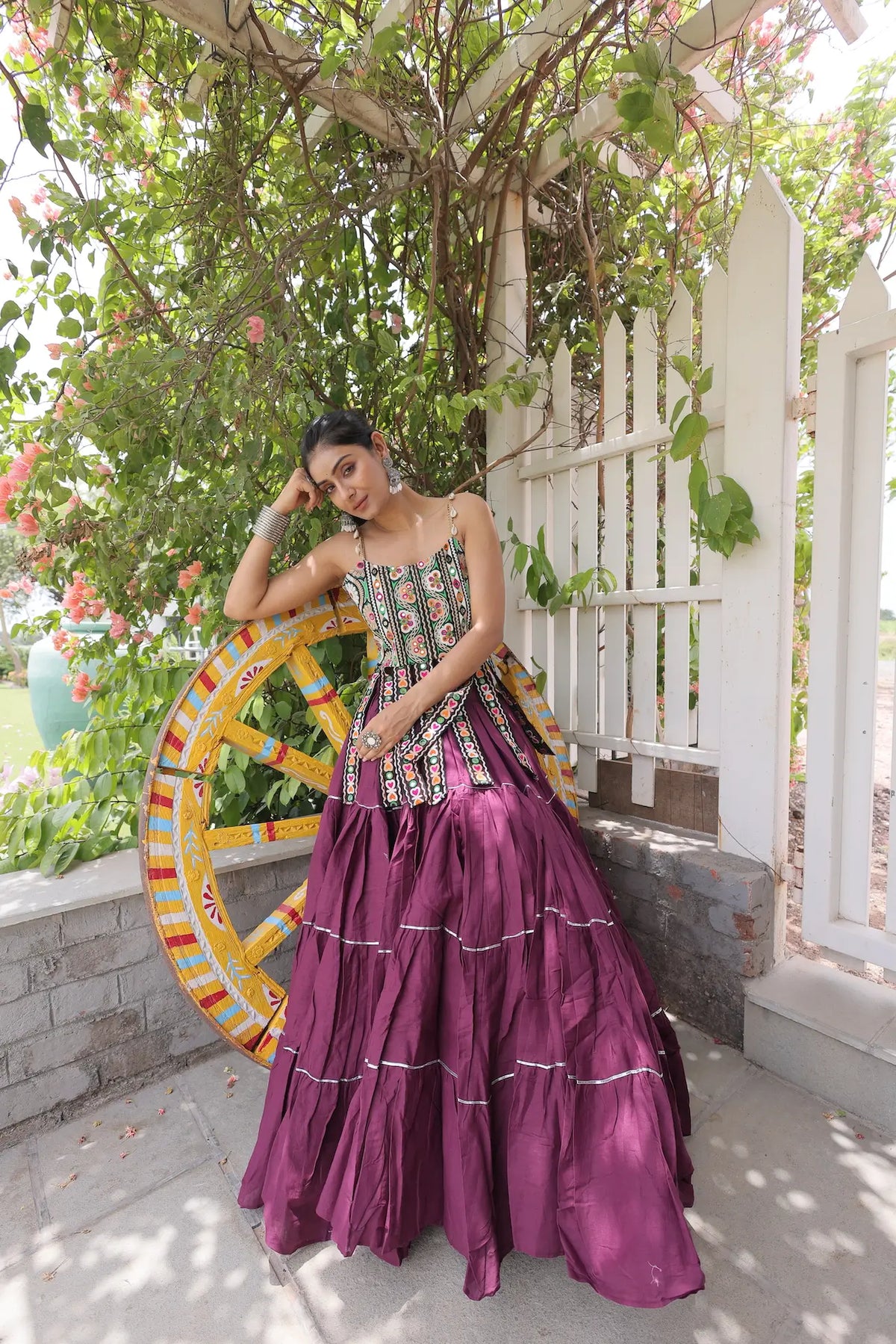 Wine Kutchi Patch Work Garba Chaniya Choli