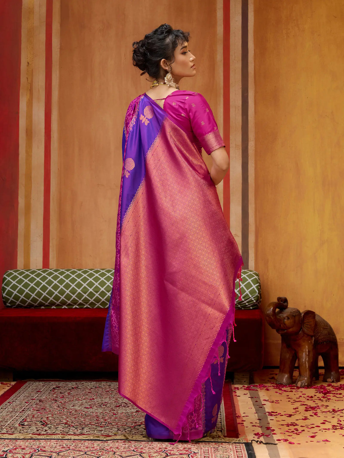 Iris Purple Handloom Silk Saree