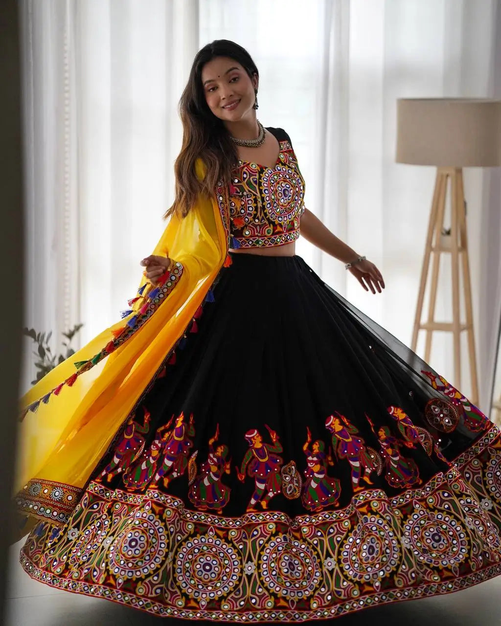 Black Traditional Lehenga Choli For Navratri