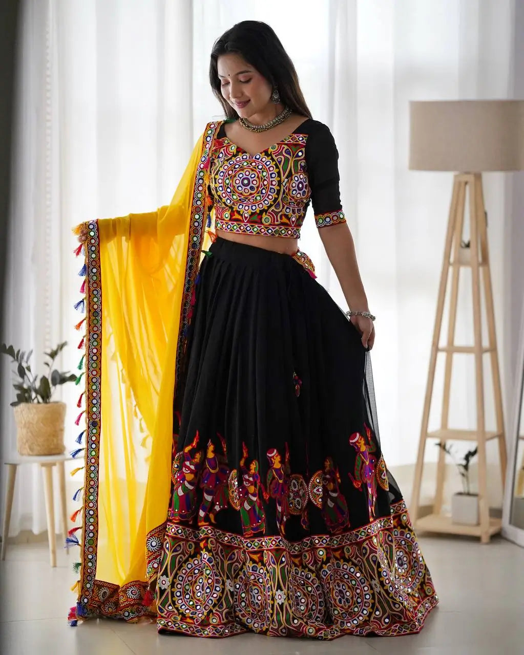 Black Traditional Lehenga Choli For Navratri