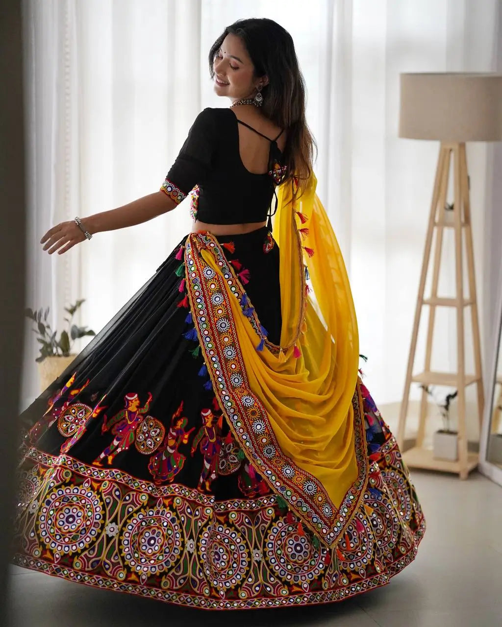 Black Traditional Lehenga Choli For Navratri