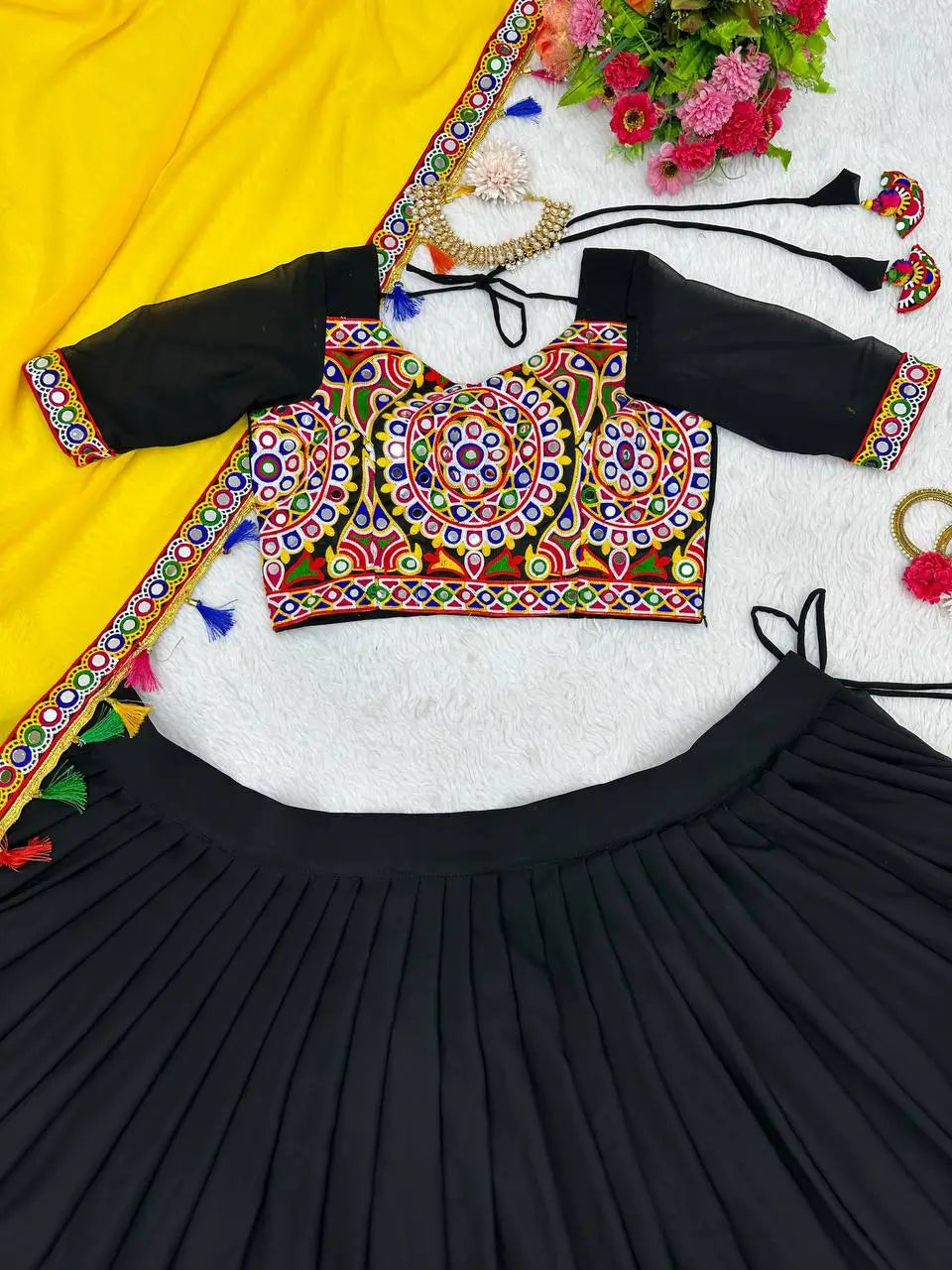 Black Traditional Lehenga Choli For Navratri