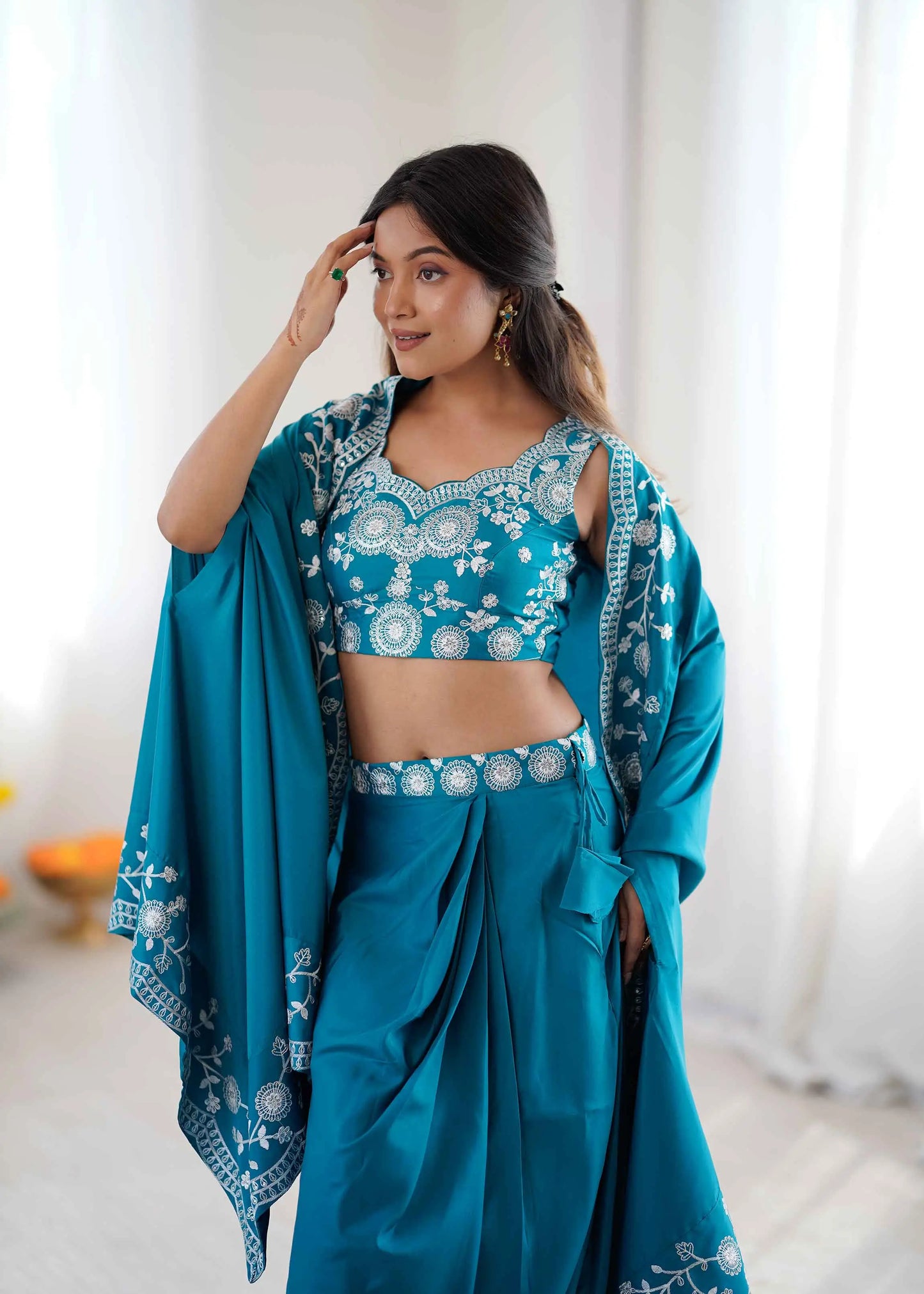 Rama Designer Embroidered Indo Western